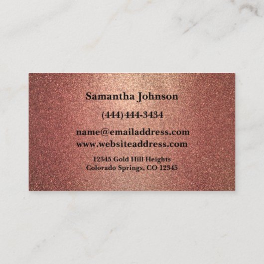 Elegant Gold Key Real Estate Broker Visitekaartje (Achterkant)