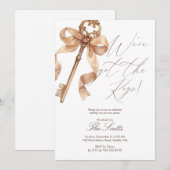 Elegant Gold Key We Got The Keys Housewarming Kaart (Voorkant / Achterkant)
