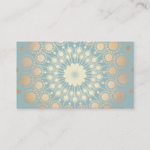 Elegant Gold Kijk Cirkel Motif Licht Blauw Visitekaartje