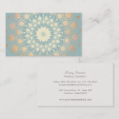 Elegant Gold Kijk  Cirkel Motif Licht Blauw Visitekaartje (Voorkant / Achterkant)