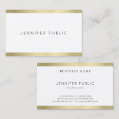 Elegant Gold Kijk Eenvoudig design Professional-mo Visitekaartje (Voorkant / Achterkant)