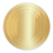 Elegant Gold Kijk Glamor Trendy Sjabloon Keramische Knop (Voorkant)