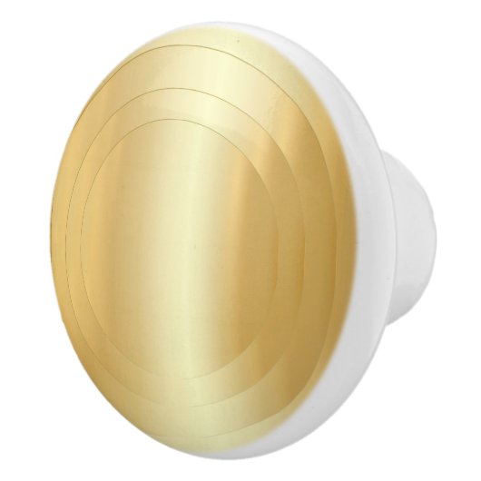 Elegant Gold Kijk Glamor Trendy Sjabloon Keramische Knop (Rechts)