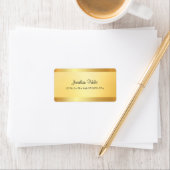 Elegant Gold Kijk Handgeschreven Script-Sjabloon Etiket (Insitu)