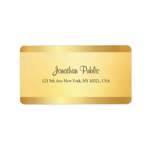 Elegant Gold Kijk Handgeschreven Script-Sjabloon Etiket
