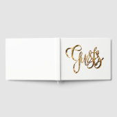 Elegant Gold Kijk Handschriftafhankelijke Typograf Gastenboek (Volledig)