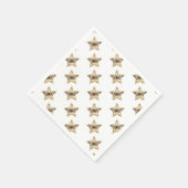 Elegant Gold Kijk Kerststerren Patroon Servet (Hoek)