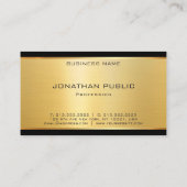 Elegant Gold Kijk Luxe Glamor Moderne Sjabloon Visitekaartje (Achterkant)