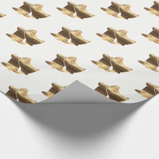 Elegant Gold Kijk met kerstballonnen Cadeaupapier (Hoek)