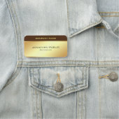 Elegant Gold Kijk Modern Trendy Sjabloon Naamplaatje (In situ)