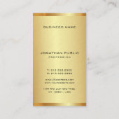 Elegant Gold Kijk Modern Verticaal Monogram Visitekaartje (Achterkant)