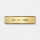 Elegant Gold Kijk Moderne Eenvoudige Glamoureus Deurbordje (Voorkant)