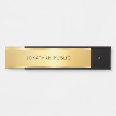 Elegant Gold Kijk Moderne Eenvoudige Glamoureus Deurbordje (Voorkant)