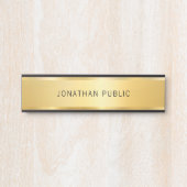 Elegant Gold Kijk Moderne Eenvoudige Glamoureus Deurbordje (Voorkant)
