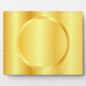 Elegant Gold Kijk op Jouw tekst Monogram toevoegen Fotoplaat (Voorkant)