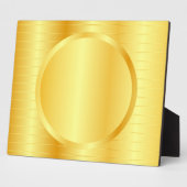 Elegant Gold Kijk op Jouw tekst Monogram toevoegen Fotoplaat (Zijkant)