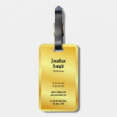 Elegant Gold Kijk Sjabloon Klassieke oude stijl te Bagagelabel (Achterkant verticaal)