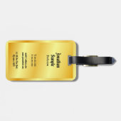 Elegant Gold Kijk Sjabloon Klassieke oude stijl te Bagagelabel (Achterkant horizontaal)
