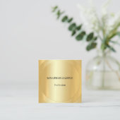 Elegant Gold Kijk Sjabloon Professional Modern Vierkante Visitekaartje (Staand voorkant)