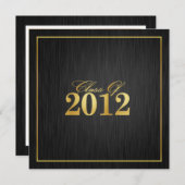 Elegant "Gold" Klasse van 2012 Graduation Invitati Kaart (Voorkant / Achterkant)