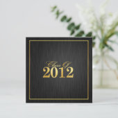 Elegant "Gold" Klasse van 2012 Graduation Invitati Kaart (Staand voorkant)
