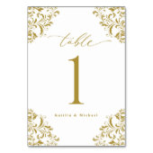 Elegant Gold  klassieke kleine bruiloft Kaart (Voorkant)