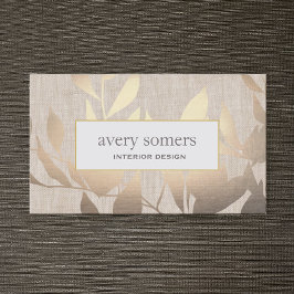 Elegant Gold laat een modern interieur design beig Visitekaartje