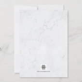 Elegant Gold laat marmer de datum van het huwelijk Kaart (Achterkant)