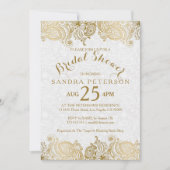 Elegant Gold Lace Bridal Shower Kaart (Voorkant)