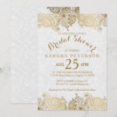 Elegant Gold Lace Bridal Shower Kaart (Voorkant / Achterkant)