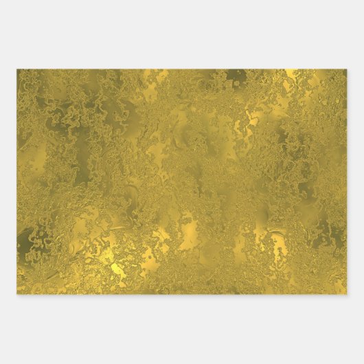 Elegant Gold Lace Effect Inpakpapier Vel (Voorkant)