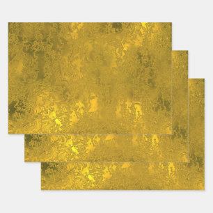 Elegant Gold Lace Effect Inpakpapier Vel