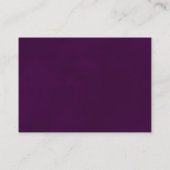 Elegant Gold Lace op Plum Paars Wedding Website Informatiekaartje (Achterkant)