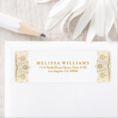 Elegant Gold Lace op witte achtergrond Etiket (Insitu)
