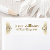 Elegant  Gold Lace Ornament Etiket (Insitu)