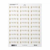 Elegant  Gold Lace Ornament Etiket (Full Sheet)