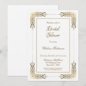 Elegant  Gold Lace Vrijgezellenfeest Kaart (Voorkant / Achterkant)