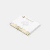 Elegant Gold Lace White Plush Dammaskers Post-it® Notes (Schuin)