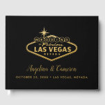 Elegant Gold Las Vegas Sign. Gastenboek<br><div class="desc">Grafisch, modern en elegant goud Las Vegas bruiloft bruiloft Gastboek is prachtig voor Vegas bestemmingspartners. ・ ・ ・ ・ ・ ・ ・ Klik VERDER AANPASSEN om de achtergrondkleur, de doopvonten en de tekstregeling te veranderen. ! ・ ・ ・ ・ ・ ・ Raadpleeg ons Vegas Baby voor het coördineren van artikelen...</div>