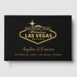 Elegant Gold Las Vegas Sign. Gastenboek<br><div class="desc">Grafisch, modern en elegant goud Las Vegas bruiloft bruiloft Gastboek is prachtig voor Vegas bestemmingspartners. ・ ・ ・ ・ ・ ・ ・ Klik VERDER AANPASSEN om de achtergrondkleur, de doopvonten en de tekstregeling te veranderen. ! ・ ・ ・ ・ ・ ・ Raadpleeg ons Vegas Baby voor het coördineren van artikelen...</div>