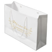 Elegant Gold Laurels gepersonaliseerde bridesmaids Large Cadeautasje (Voorkant Gekanteld)
