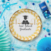 Elegant Gold Law School Afstuderen paper Papieren Bordje (Feest)