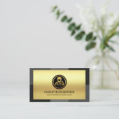 Elegant Gold Layer Grey Monochrome driver Visitekaartje (Staand voorkant)