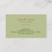 Elegant Gold Leaf Airy Greenery Visitekaartje (Achterkant)