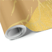 Elegant Gold Leaf en Flower Background Cadeaupapier (Rol Hoek)