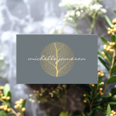 Elegant Gold Leaf Logo op leisteen Visitekaartje