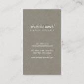Elegant Gold Leaf Logo op Tan Cardboard Look Visitekaartje (Achterkant)