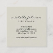 Elegant Gold Leaf Logo op Tan Vierkante Visitekaartje (Achterkant)