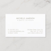 Elegant Gold Leaf Logo op Tan Visitekaartje (Achterkant)