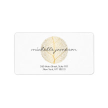Elegant Gold Leaf Logo op Wit